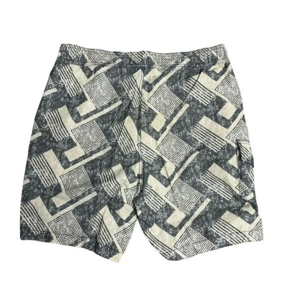Tommy Bahama Relax Men's Size‎ Large Tan Black Geometric Lined Swin Shorts